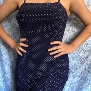 Polka dot body con dress